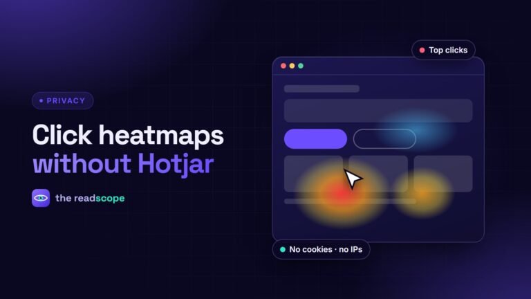 A website wireframe with a click heatmap overlay and a cursor
